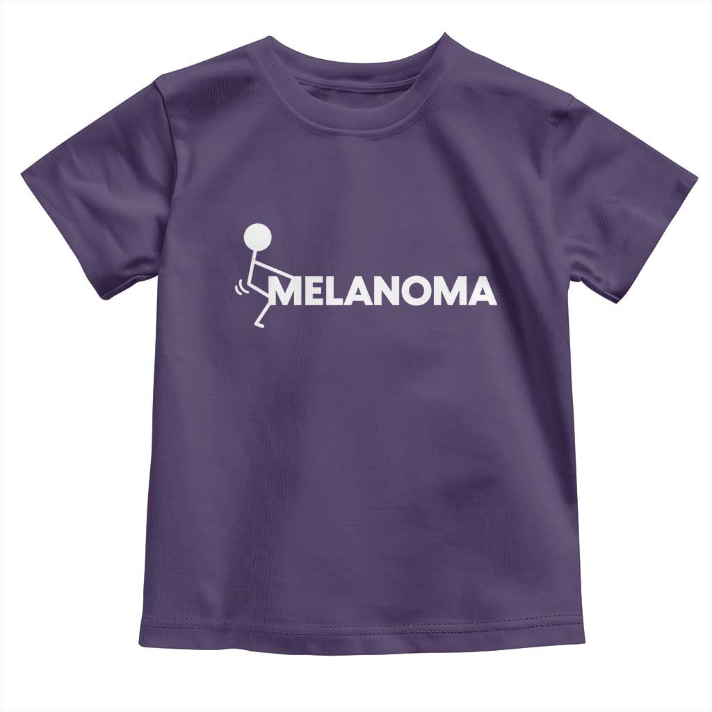 Fuck Melanoma Awareness Toddler T Shirt Funny Stick Figure Warrior