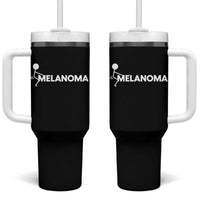 Fuck Melanoma Awareness Tumbler With Handle Funny Stick Figure Warrior