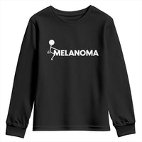 Fuck Melanoma Awareness Youth Sweatshirt Funny Stick Figure Warrior