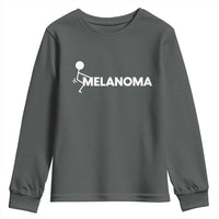 Fuck Melanoma Awareness Youth Sweatshirt Funny Stick Figure Warrior