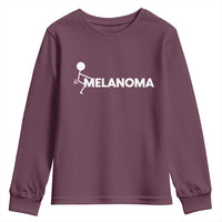 Fuck Melanoma Awareness Youth Sweatshirt Funny Stick Figure Warrior
