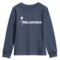 Fuck Melanoma Awareness Youth Sweatshirt Funny Stick Figure Warrior