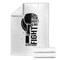Skin Cancer Warrior Boxing Gift Throw Blanket His Fight My Fight
