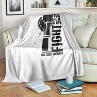 Skin Cancer Warrior Boxing Gift Throw Blanket His Fight My Fight