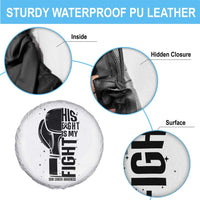 Skin Cancer Warrior Boxing Gift Spare Tire Cover His Fight My Fight
