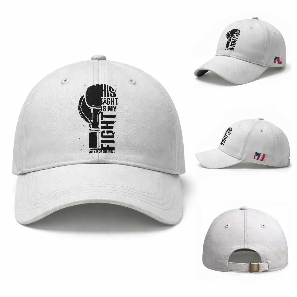 Skin Cancer Warrior Boxing Gift Baseball Cap His Fight My Fight