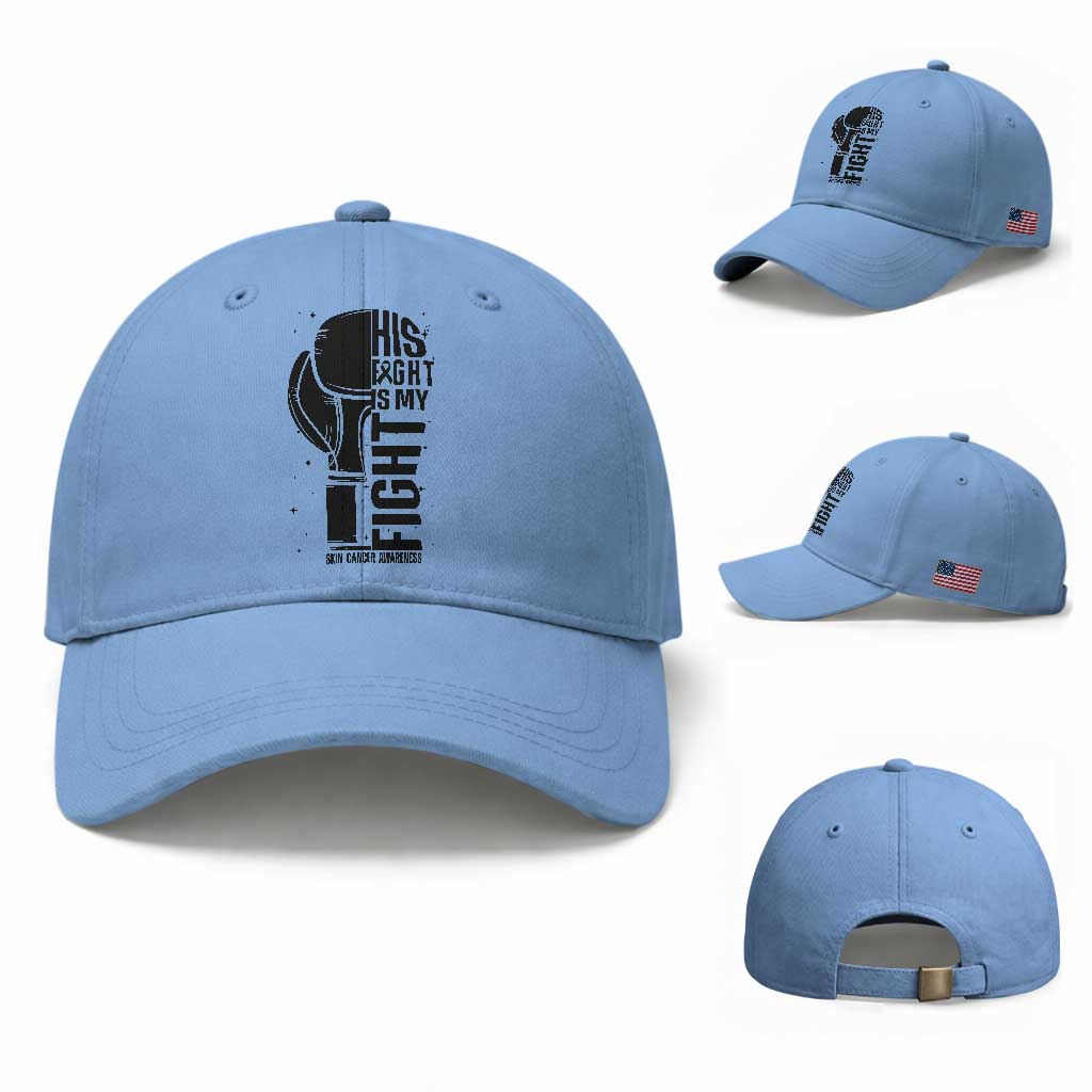Skin Cancer Warrior Boxing Gift Baseball Cap His Fight My Fight