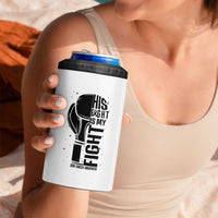 Skin Cancer Warrior Boxing Gift 4 in 1 Can Cooler Tumbler His Fight My Fight