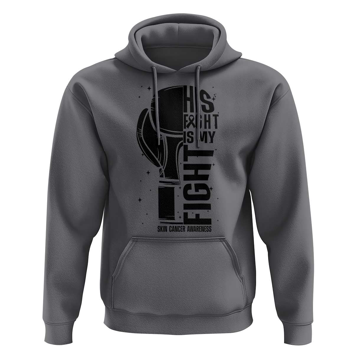 Skin Cancer Warrior Boxing Gift Hoodie His Fight My Fight