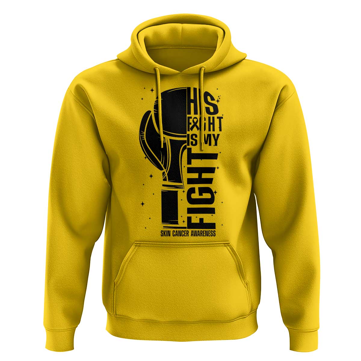 Skin Cancer Warrior Boxing Gift Hoodie His Fight My Fight