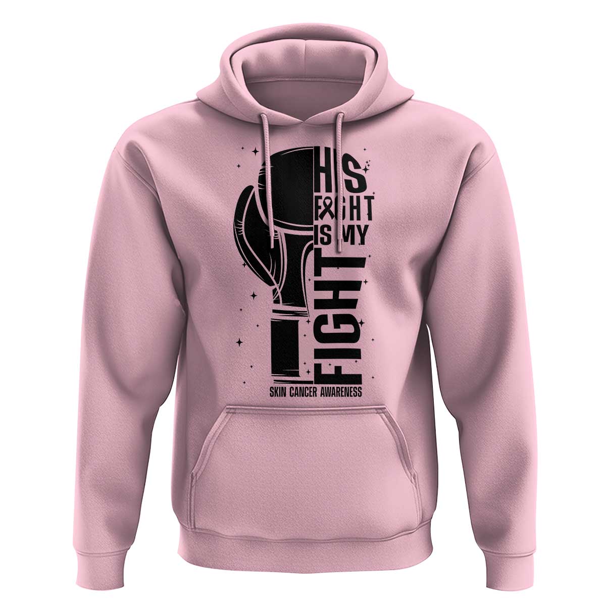 Skin Cancer Warrior Boxing Gift Hoodie His Fight My Fight