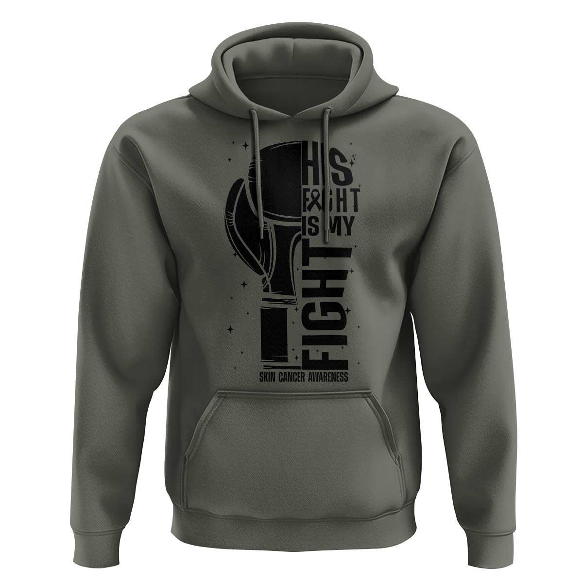 Skin Cancer Warrior Boxing Gift Hoodie His Fight My Fight