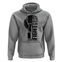Skin Cancer Warrior Boxing Gift Hoodie His Fight My Fight