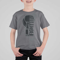 Skin Cancer Warrior Boxing Gift T Shirt For Kid His Fight My Fight