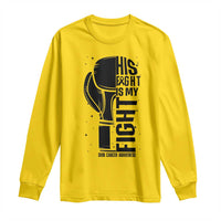 Skin Cancer Warrior Boxing Gift Long Sleeve Shirt His Fight My Fight