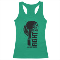 Skin Cancer Warrior Boxing Gift Racerback Tank Top His Fight My Fight