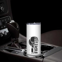 Skin Cancer Warrior Boxing Gift Skinny Tumbler His Fight My Fight
