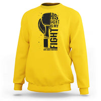Skin Cancer Warrior Boxing Gift Sweatshirt His Fight My Fight