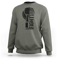 Skin Cancer Warrior Boxing Gift Sweatshirt His Fight My Fight