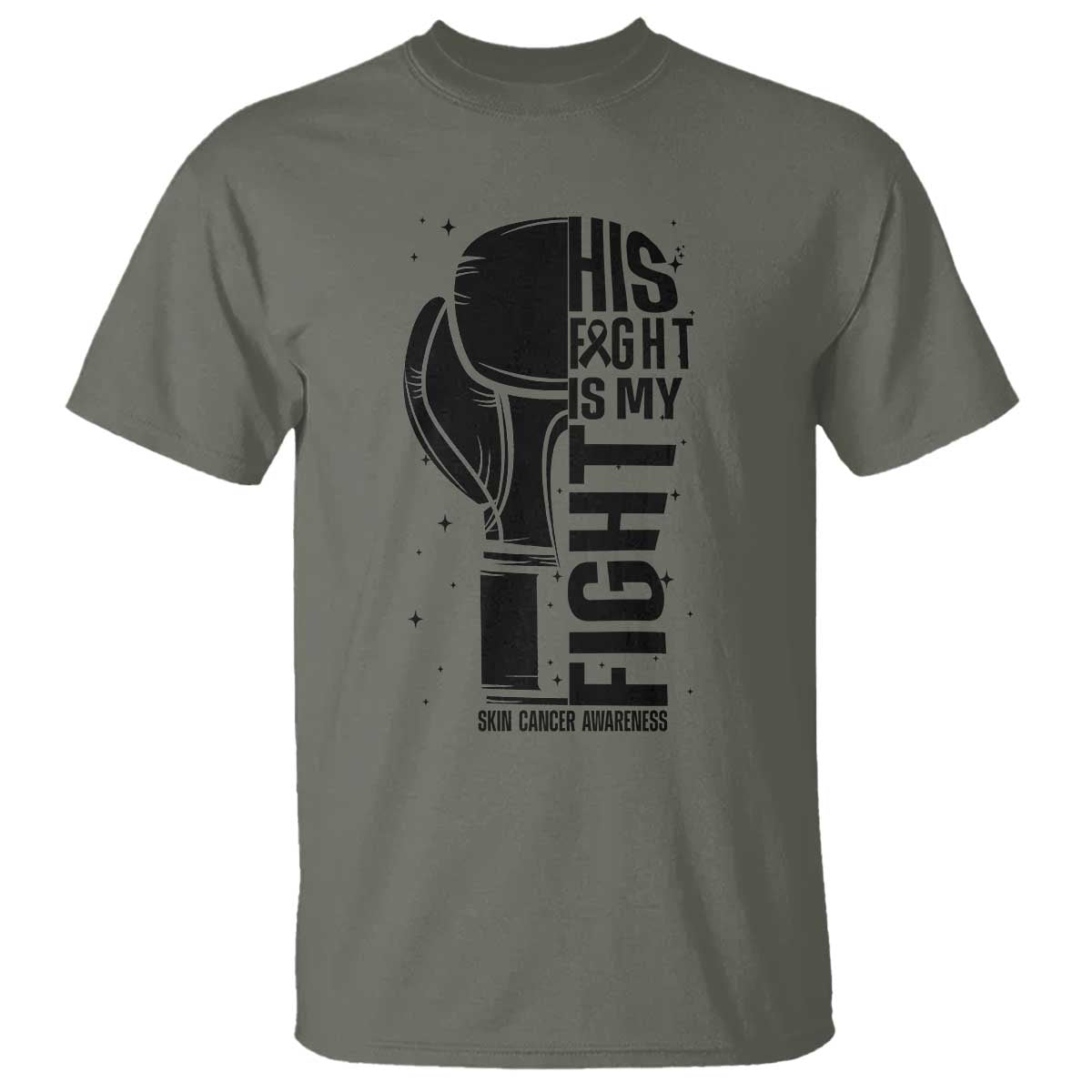 Skin Cancer Warrior Boxing Gift T Shirt His Fight My Fight