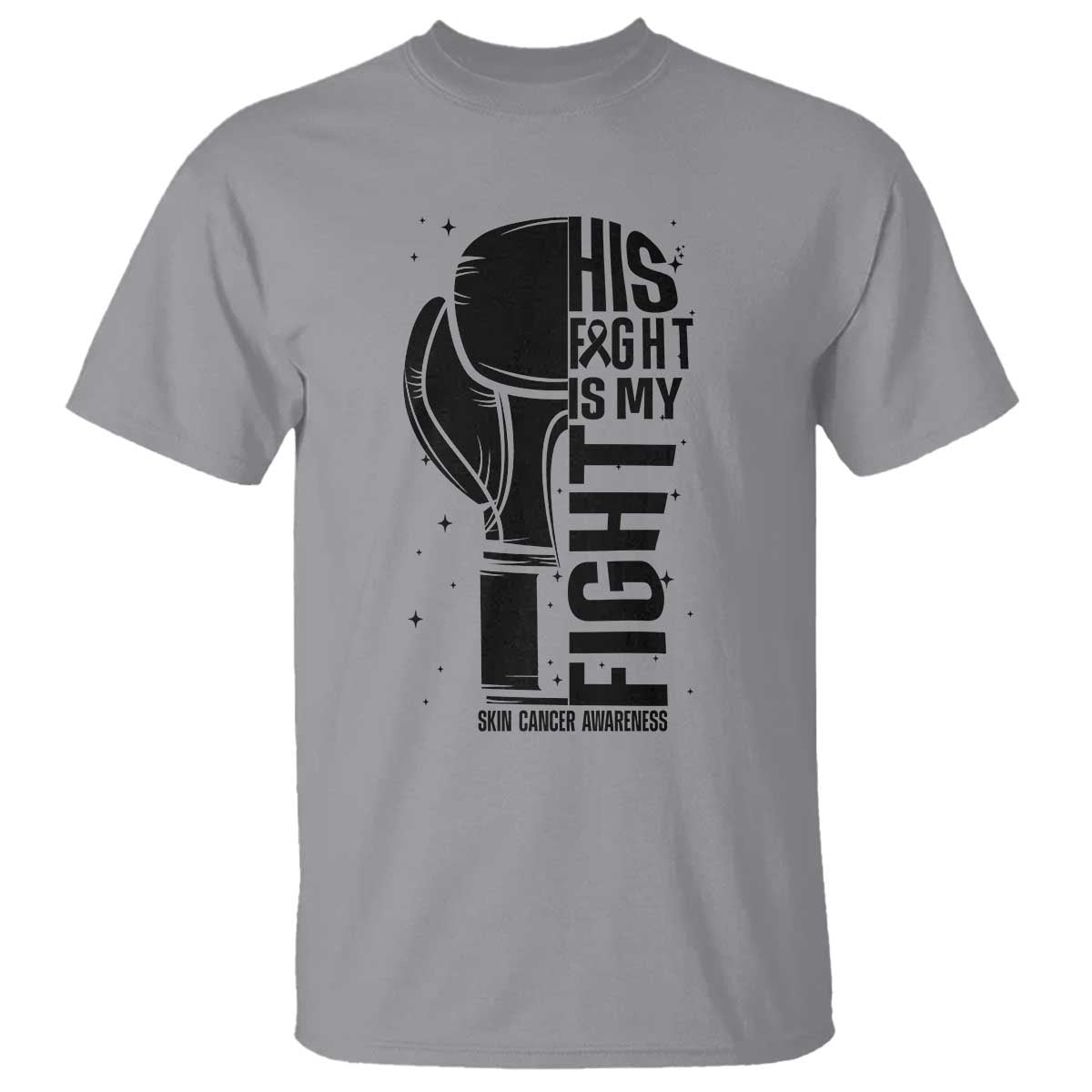 Skin Cancer Warrior Boxing Gift T Shirt His Fight My Fight