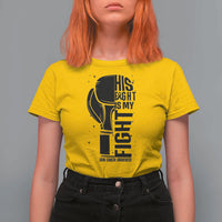 Skin Cancer Warrior Boxing Gift T Shirt For Women His Fight My Fight