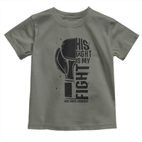 Skin Cancer Warrior Boxing Gift Toddler T Shirt His Fight My Fight