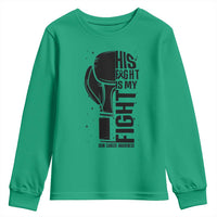 Skin Cancer Warrior Boxing Gift Youth Sweatshirt His Fight My Fight