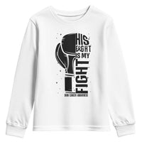 Skin Cancer Warrior Boxing Gift Youth Sweatshirt His Fight My Fight