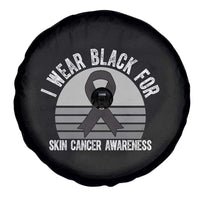 I Wear Black For Skin Cancer Awareness Spare Tire Cover Retro Vintage Sunset