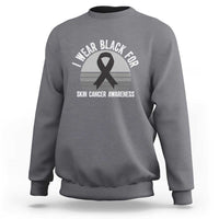 I Wear Black For Skin Cancer Awareness Sweatshirt Retro Vintage Sunset