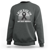 I Wear Black For Skin Cancer Awareness Sweatshirt Retro Vintage Sunset