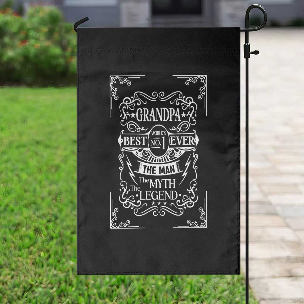 Vintage Fathers Day Gift For Grandpa Garden Flag The Man The Myth The Legend