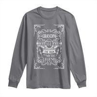 Vintage Fathers Day Gift For Grandpa Long Sleeve Shirt The Man The Myth The Legend