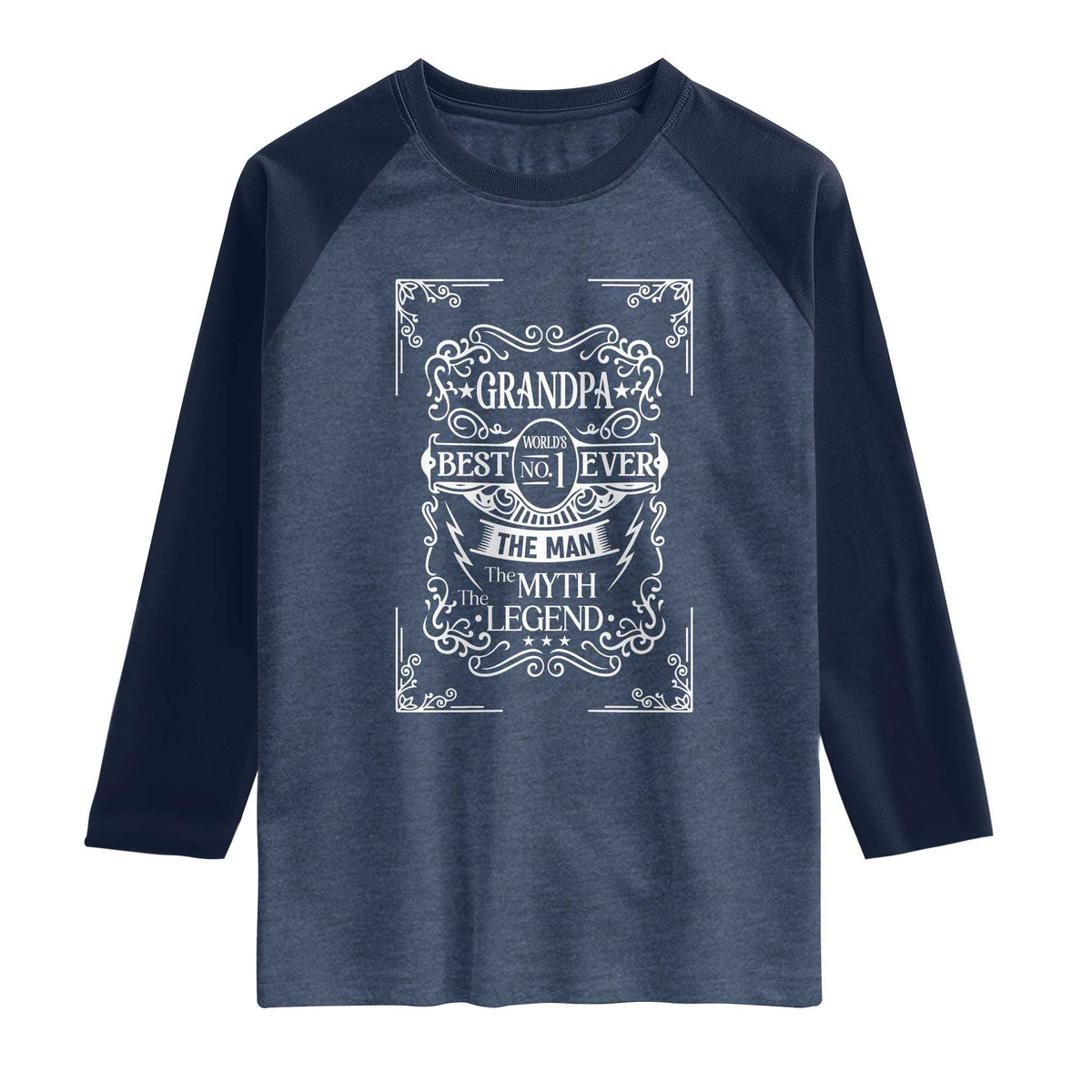 Vintage Fathers Day Gift For Grandpa Raglan Shirt The Man The Myth The Legend