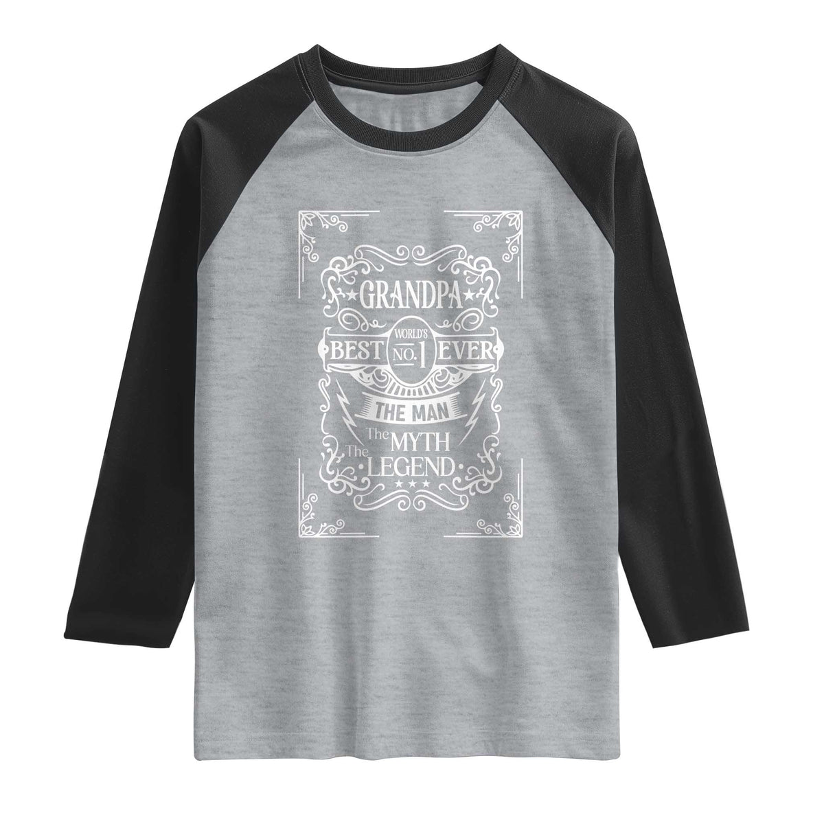 Vintage Fathers Day Gift For Grandpa Raglan Shirt The Man The Myth The Legend