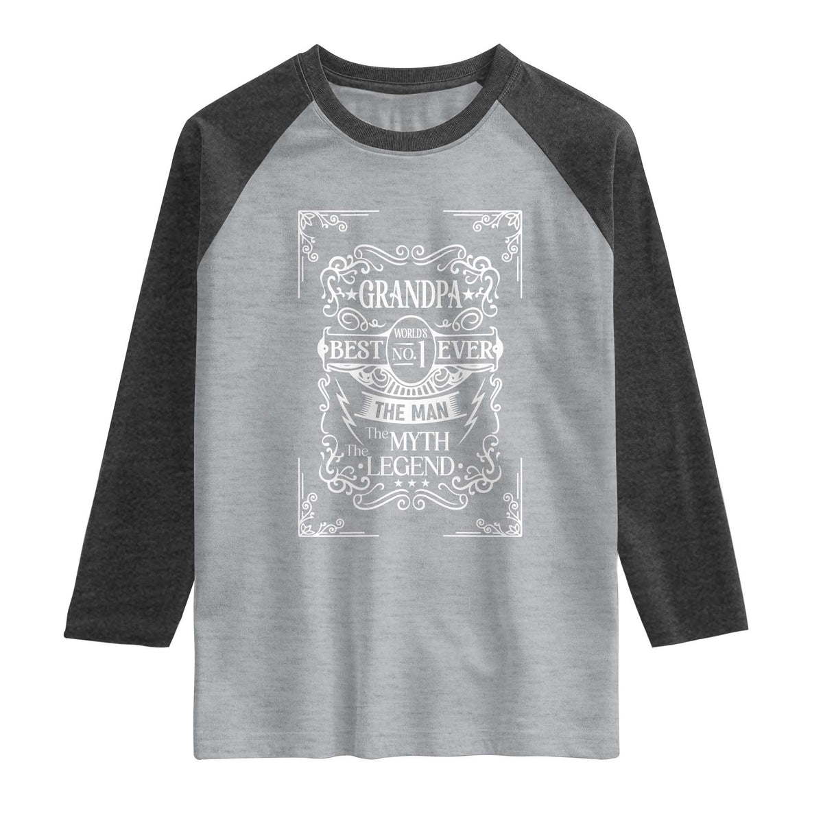 Vintage Fathers Day Gift For Grandpa Raglan Shirt The Man The Myth The Legend