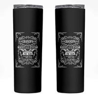 Vintage Fathers Day Gift For Grandpa Skinny Tumbler The Man The Myth The Legend