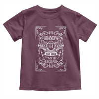 Vintage Fathers Day Gift For Grandpa Toddler T Shirt The Man The Myth The Legend