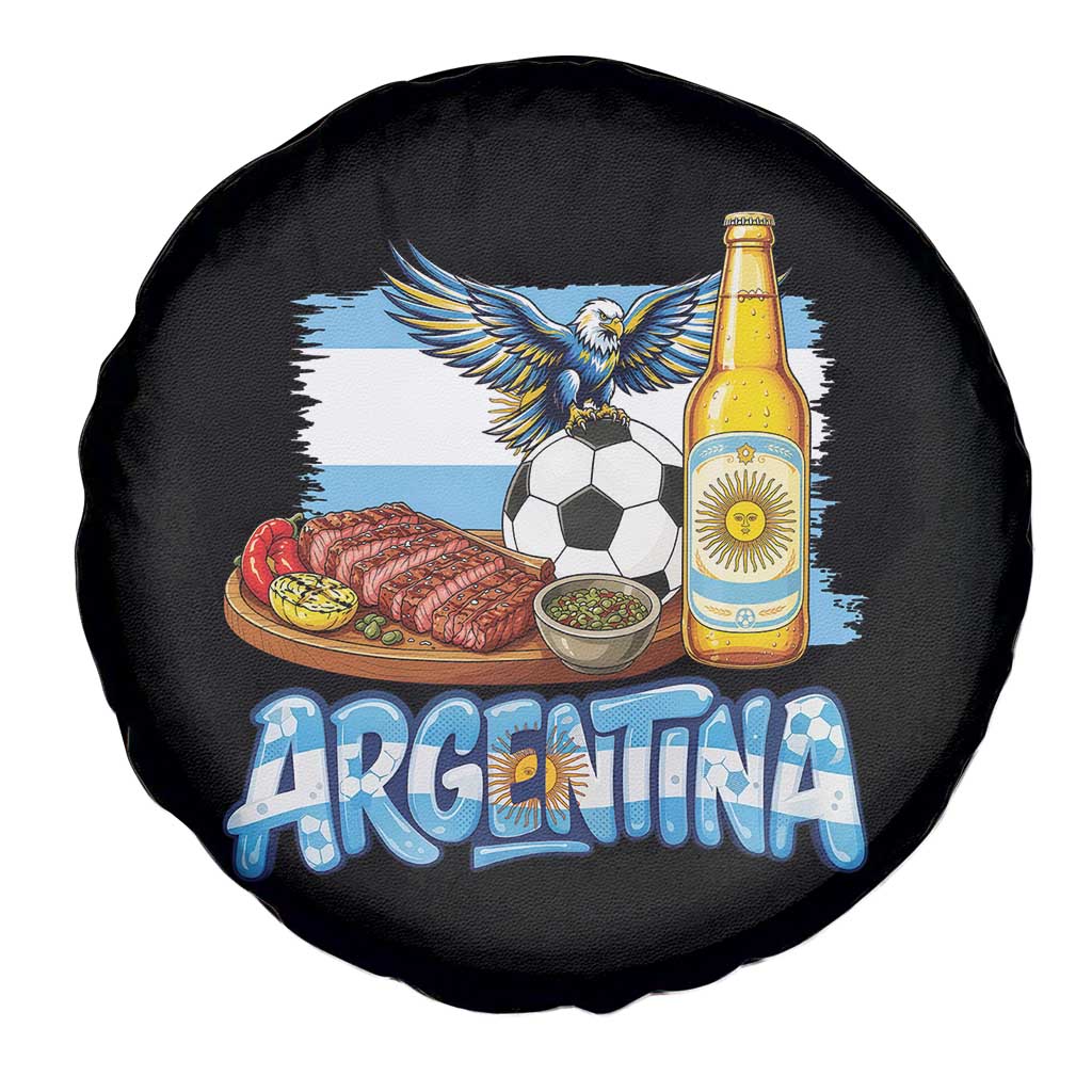 Argentine Pride Soccer And Beer Spare Tire Cover Football Fan Graphic
