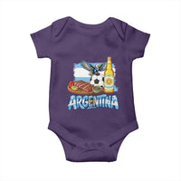 Argentine Pride Soccer And Beer Baby Onesie Football Fan Graphic