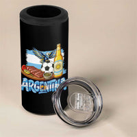 Argentine Pride Soccer And Beer 4 in 1 Can Cooler Tumbler Football Fan Graphic