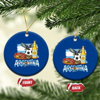 Argentine Pride Soccer And Beer Ceramic Ornament Football Fan Graphic