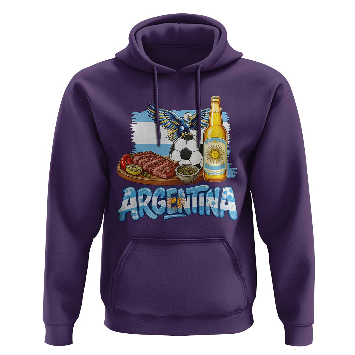 Argentine Pride Soccer And Beer Hoodie Football Fan Graphic