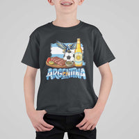 Argentine Pride Soccer And Beer T Shirt For Kid Football Fan Graphic