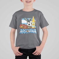 Argentine Pride Soccer And Beer T Shirt For Kid Football Fan Graphic