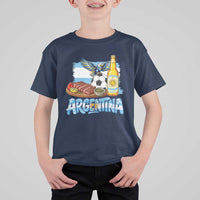 Argentine Pride Soccer And Beer T Shirt For Kid Football Fan Graphic