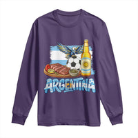 Argentine Pride Soccer And Beer Long Sleeve Shirt Football Fan Graphic