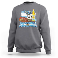 Argentine Pride Soccer And Beer Sweatshirt Football Fan Graphic