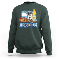 Argentine Pride Soccer And Beer Sweatshirt Football Fan Graphic